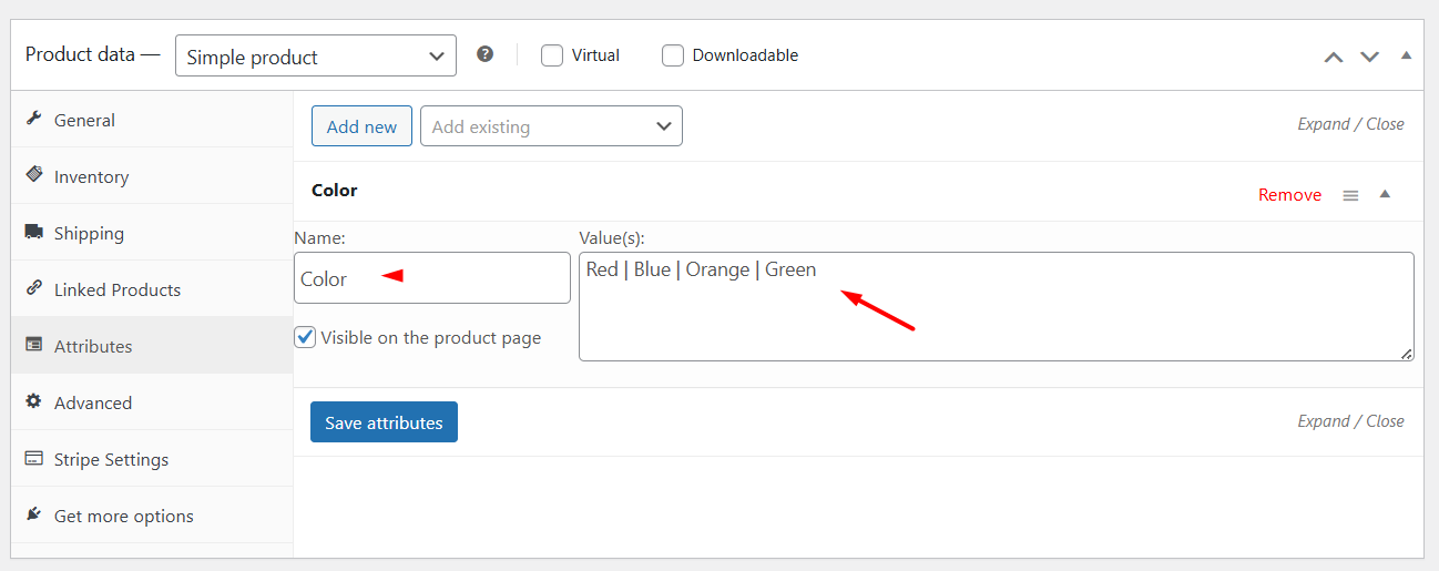 add values