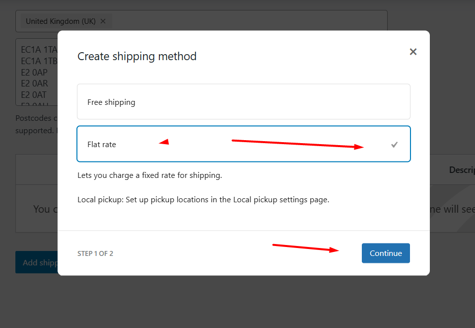 WooCommerce flat rate shipping international