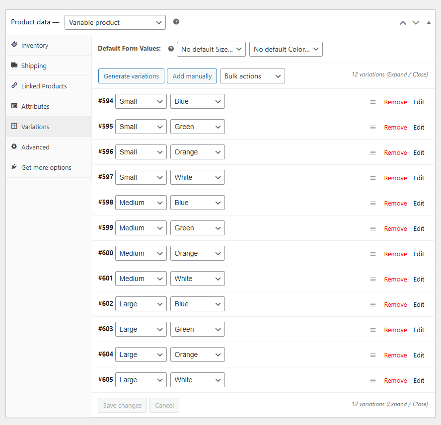 how to add variation product in WooCommerce 