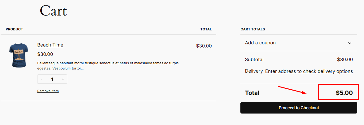 gift amount applied