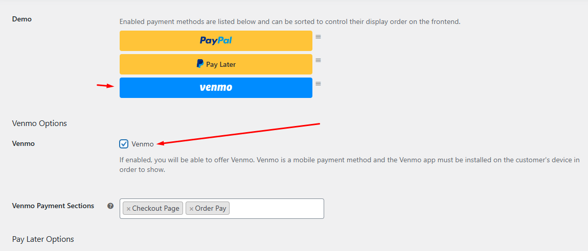 venmo option