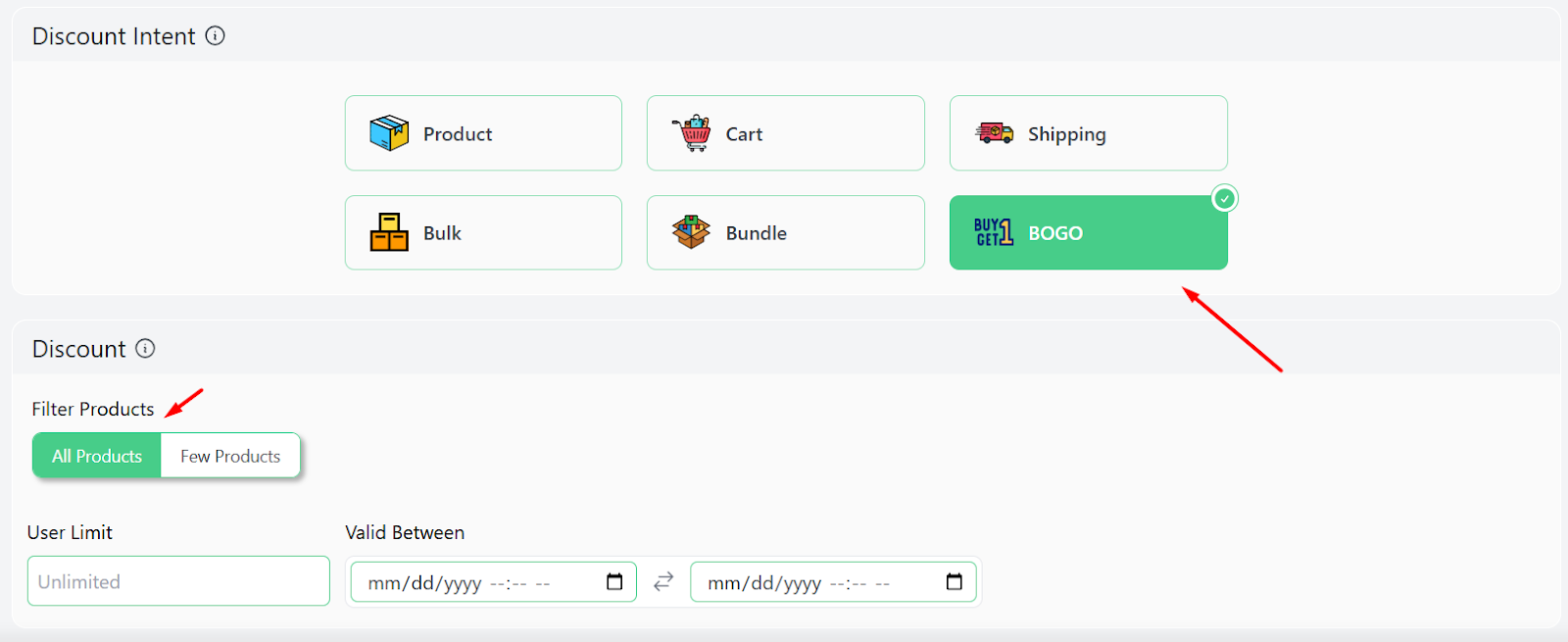 BOGO intent