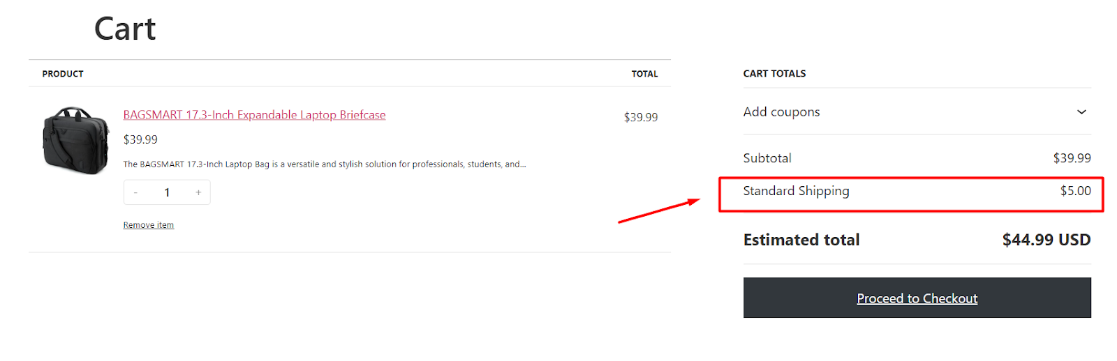 shipping rate
