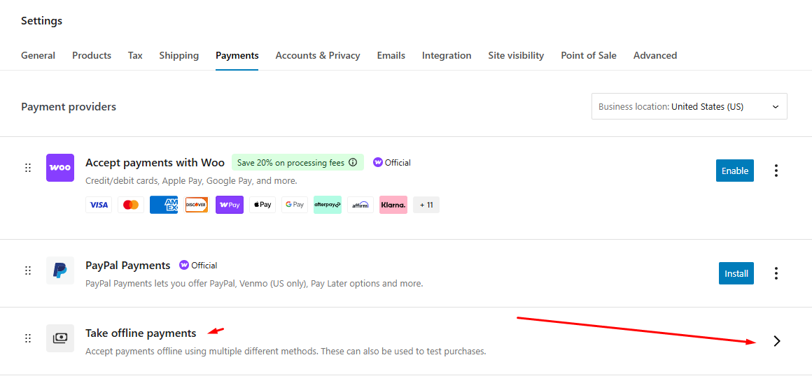 Add payment method WooCommerce