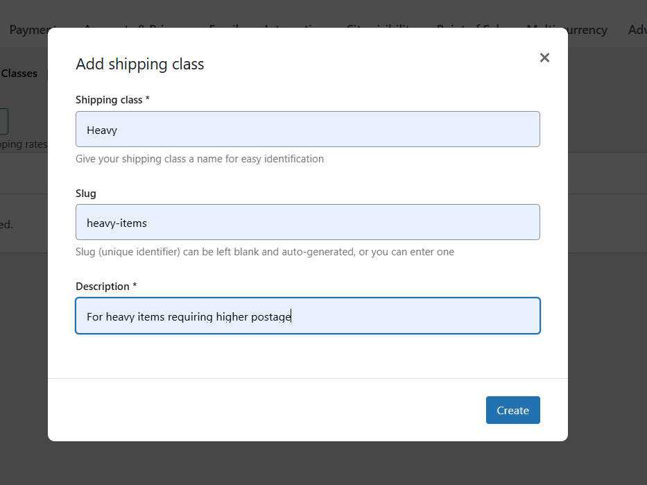 create class