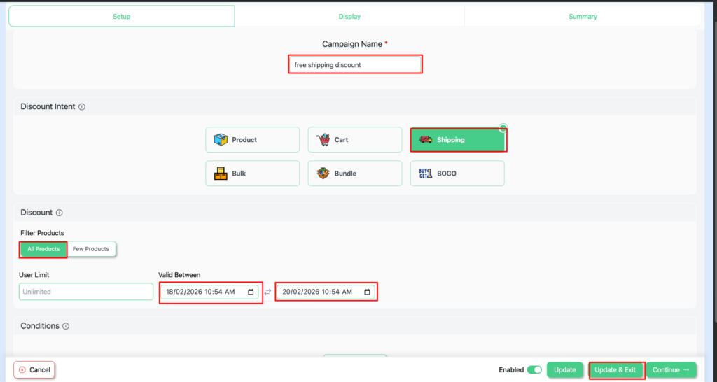 Set up discount rule in " Disco plugin"