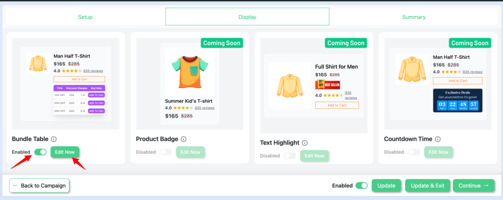 bundle discount display new