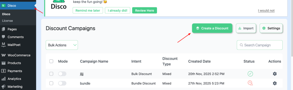 How to Add Tiered Subtotal Discounts in WooCommerce? 3 Create anew discount rule anew