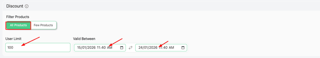Select “ all products” from your filter section.