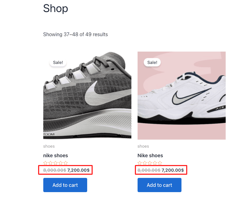 Save and visit your store to verify the discount.