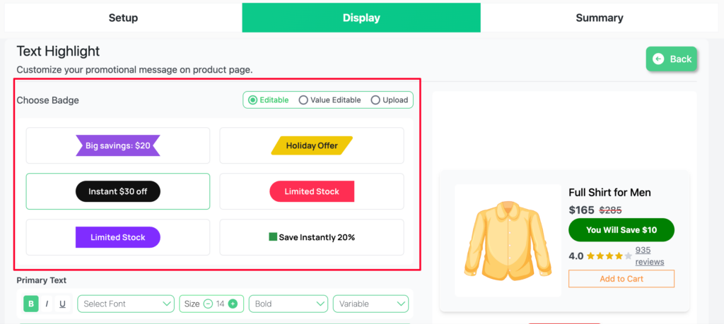 6 pre-built badge design templates