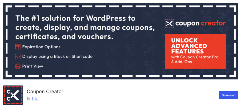 Coupon Creator – Best Free Coupon Display Plugin