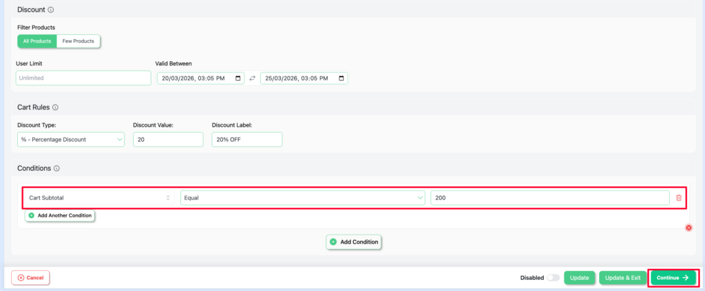 Display tab — showing all available Design Blocks