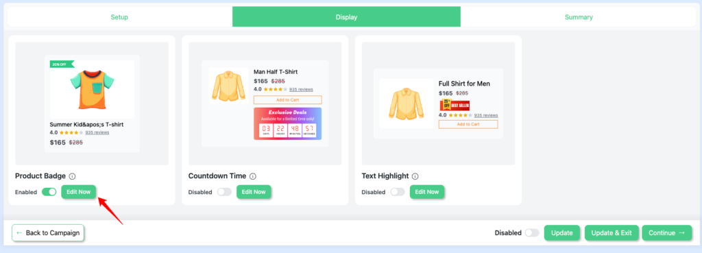 Enable the Product Badge Display