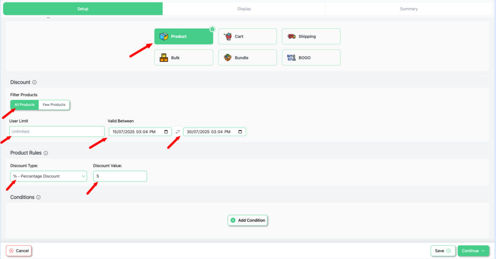 RUNNING SALE Dashboard