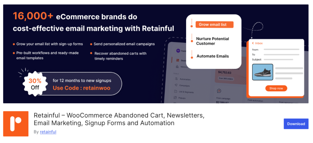 Retainful – Best for Coupon-Based Email Automation