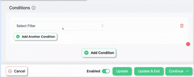 How to Change WooCommerce Sale Badge Text, Color & Size (Easy Guide 2026) 9 Adding conditional filters in Disco to control WooCommerce sale badge display by product ID, title, or purchase histor