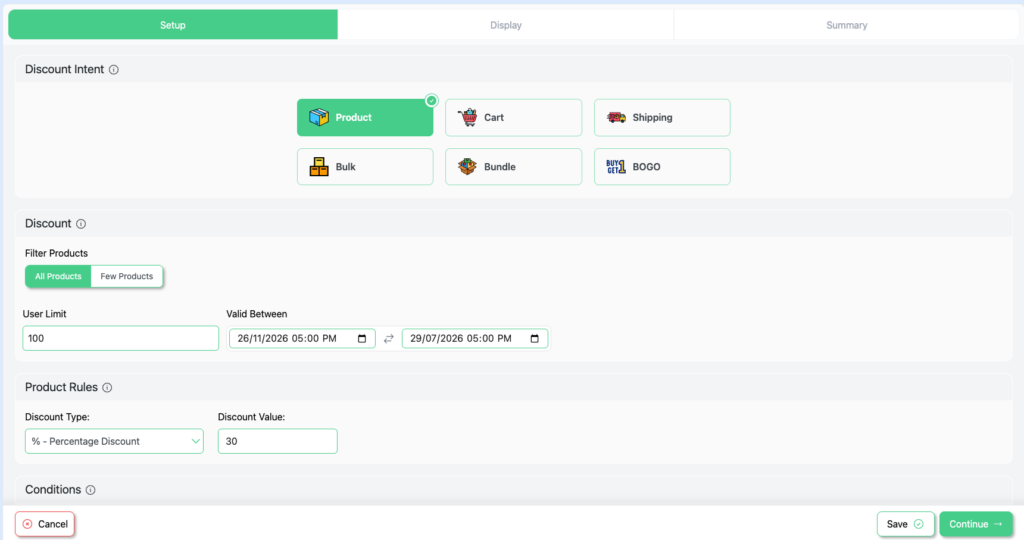 How to Create Black Friday Sales in WooCommerce (Setup Guide & Plugin) 2 WooCommerce Black Friday discount setup using the Disco plugin dashboard